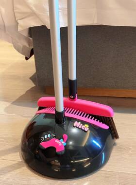 神黑帚玫拼色卡通磁吸扫把簸箕组合家用套装（025新款笤U2型扫地