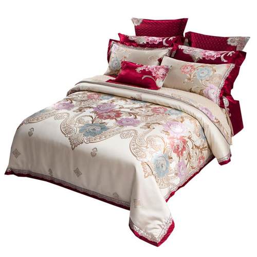 高欧式婚庆结婚四刺件套床上用华品全级棉婚嫁奢绣喜被105\/140套