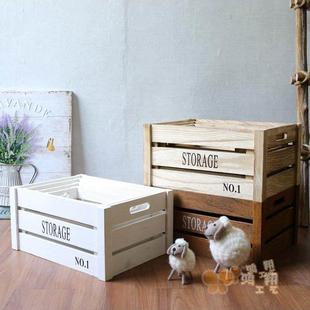 复古实木镂空橱窗箱道具木摄盒木道QJS收纳筐花箱店铺陈列影具摆