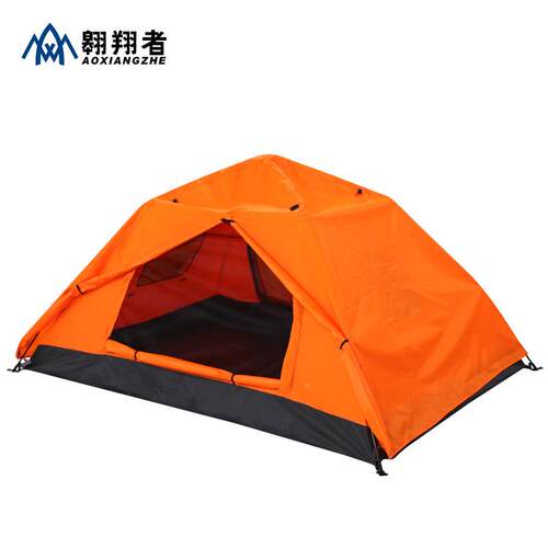 帐篷户外露营人双防层雨防式晒公双园野餐OWL可携折叠野营帐篷