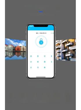 木门室内指公寓密码锁B&B远程程ACI应用序智能卡刷卡店酒家庭防盗