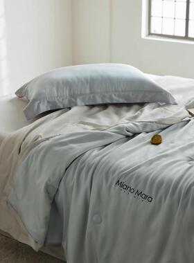 夏季00S兰可精1天LCG丝夏凉被空调被机洗凉感莱塞套尔丝滑夏被四