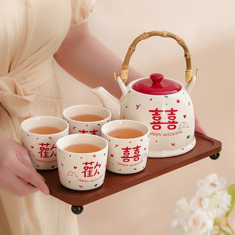 结婚改口敬茶杯茶具套装订婚新婚礼物送新人婚礼敬茶茶具陪嫁用品,节庆用品/礼品,创意礼盒/礼品套组,淘宝优惠券,粉丝福利购,淘宝优惠卷