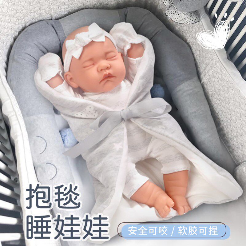 仿真娃娃婴儿玩具女孩软硅胶橡胶假F宝宝公仔布玩偶儿童陪睡洋娃