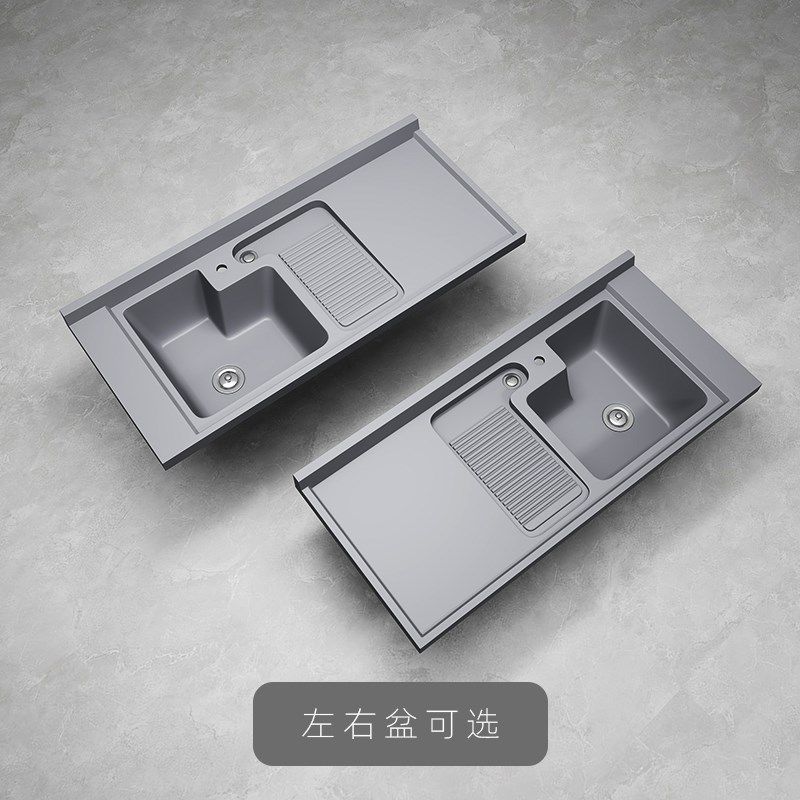 定制阳台洗衣盆洗手盆洗衣池带搓衣板洗衣台洗衣机台面切角洗衣柜