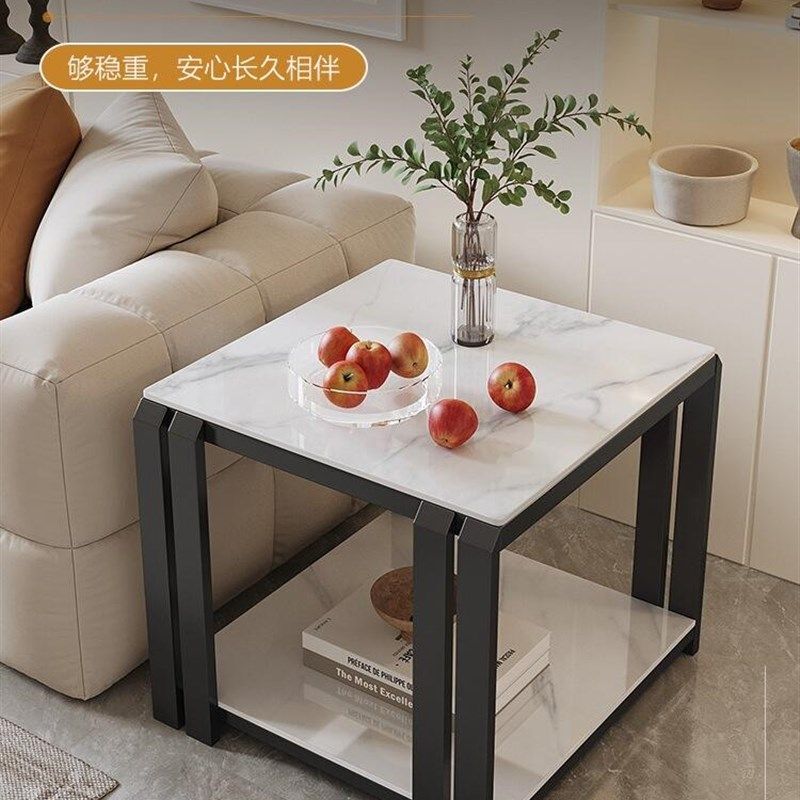 简约岩板边几客厅小茶几沙发侧边柜置物桌方形现代家用靠墙角几台,住宅家具,角几/边几,淘宝优惠券,粉丝福利购,淘宝优惠卷