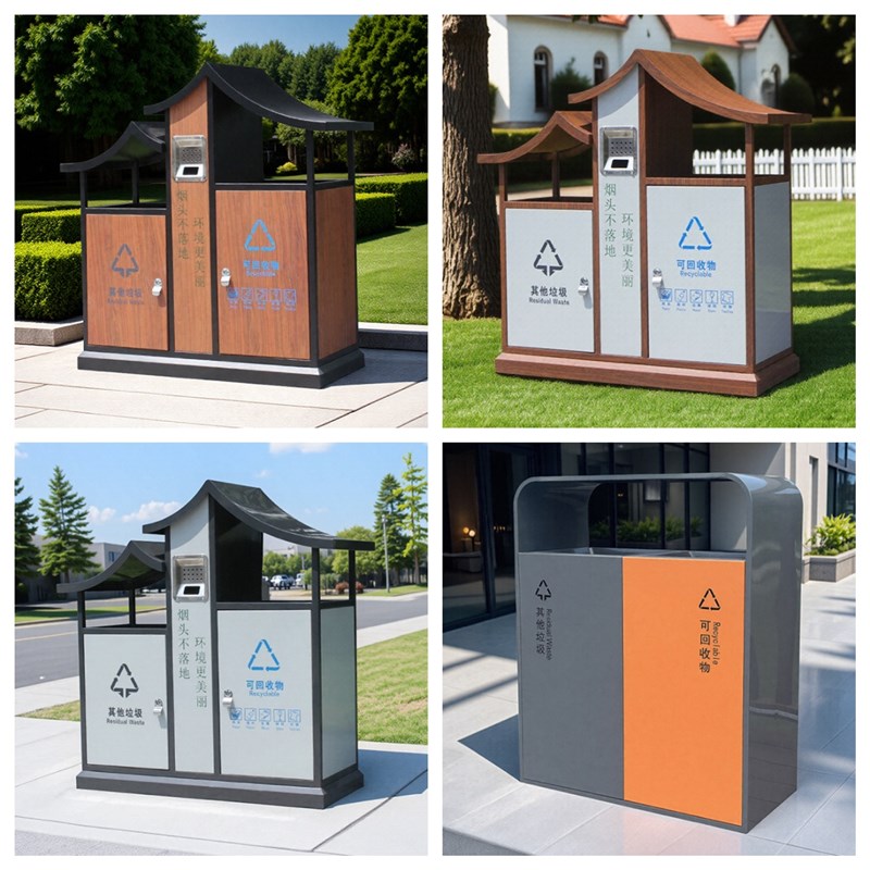 户外垃圾桶不锈钢分类大号环卫室外果皮箱商用可公园景区物业垃圾