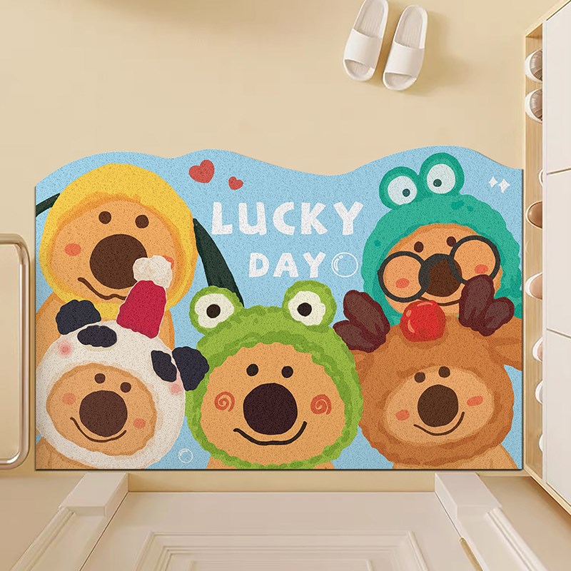 卡通入户门丝圈地垫大门口防滑脚垫门垫进门家用玄关地毯加厚耐脏