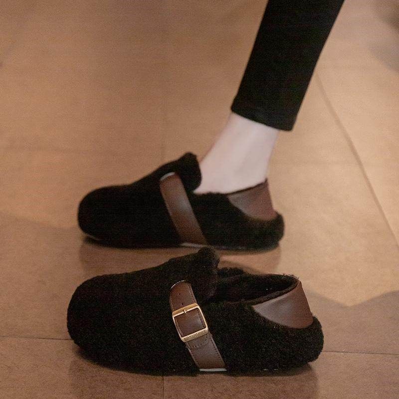 豆豆鞋女秋冬季加绒加厚2025新款毛毛鞋厚底雪地靴孕妇棉鞋乐福鞋,女鞋,棉鞋,淘宝优惠券,粉丝福利购,淘宝优惠卷