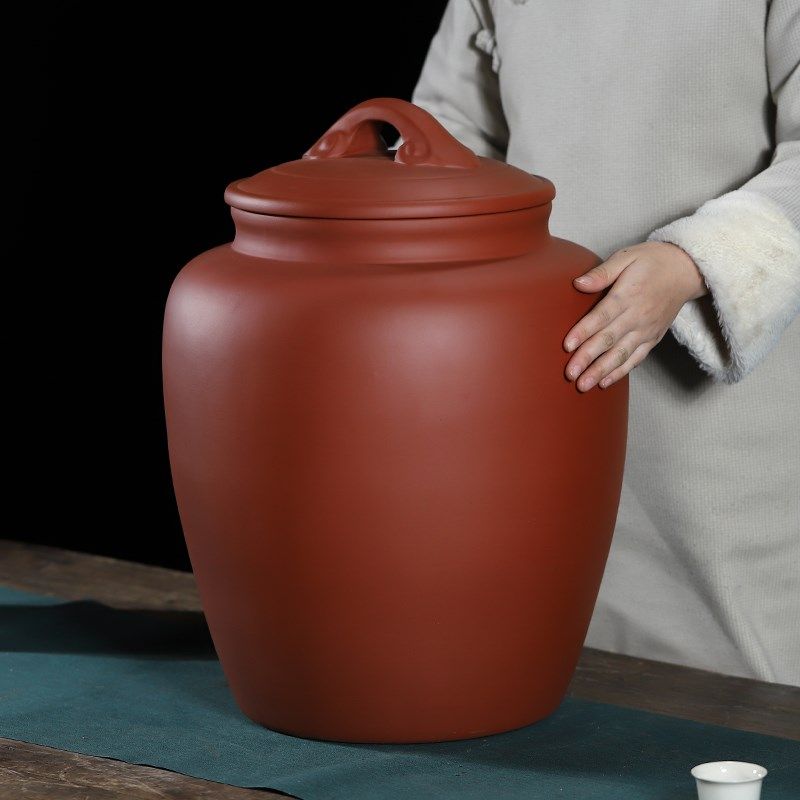 宜兴紫砂茶叶罐原矿手工陶瓷大中小号码醒茶散茶罐普洱茶饼储存罐,餐饮具,茶叶罐,淘宝优惠券,粉丝福利购,淘宝优惠卷