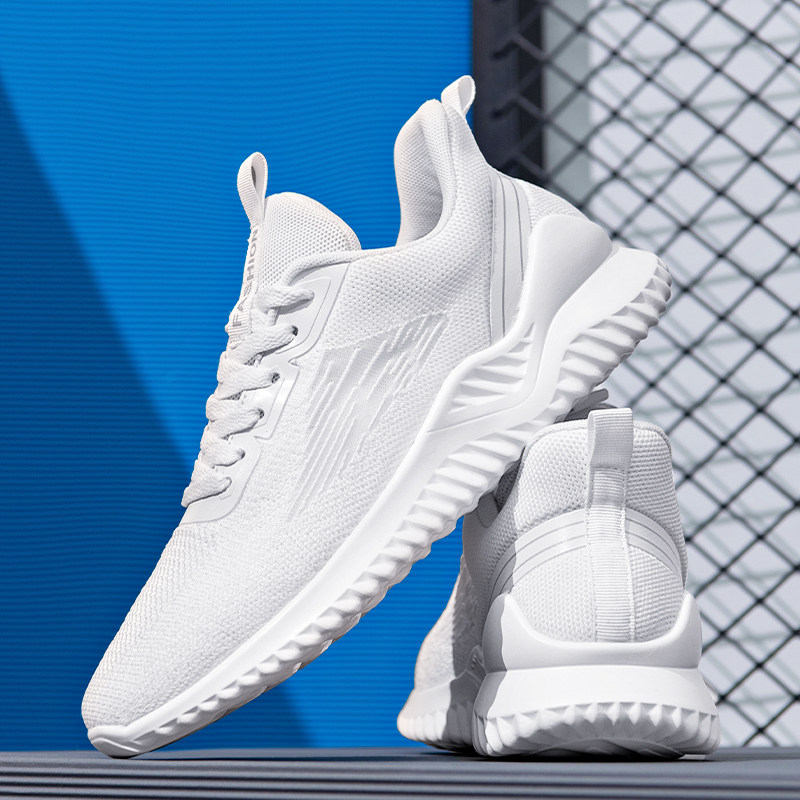 白色男鞋夏季透气薄款网面运动小白鞋子男款夏天轻便防臭休闲网鞋
