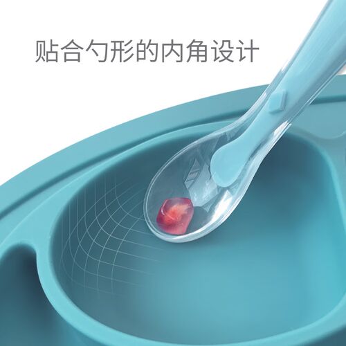 idobe 硅胶餐盘婴儿吸盘碗宝宝餐具分格卡通可爱防摔儿童餐具套装