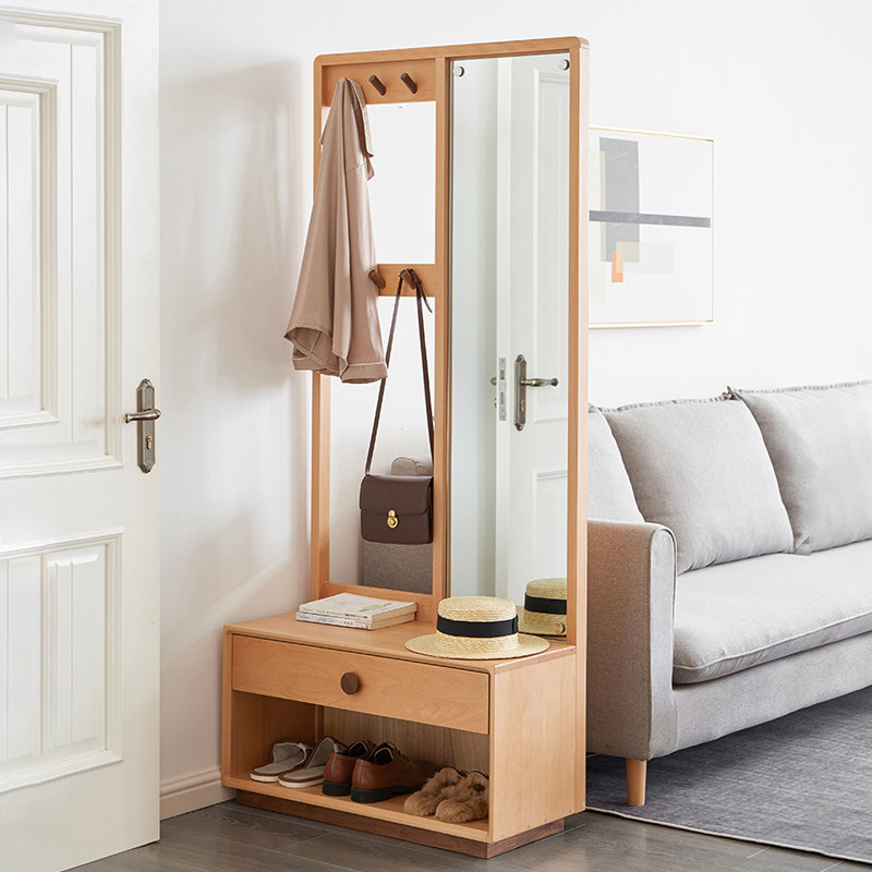 实木换鞋凳门口穿鞋凳衣帽架一体入户坐凳镜子挂衣架玄关鞋凳鞋架,住宅家具,换鞋凳,淘宝优惠券,粉丝福利购,淘宝优惠卷
