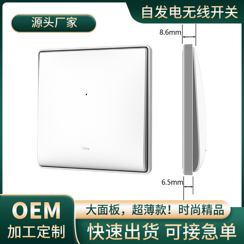 自发电遥控开关插座灯控开关自发电垃圾处理器无线开关10A插座