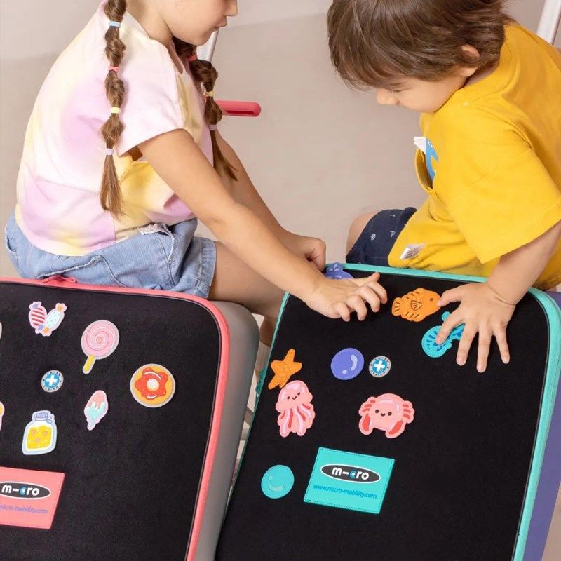 现货新款micro迈古儿童行李箱懒人拉杆箱光轮可坐宝宝旅行箱18月+