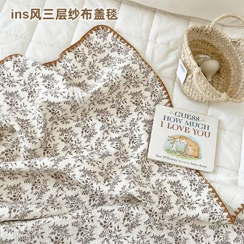 婴儿纱布盖毯宝宝夏凉被儿童被子夏季薄款新生儿小毯子幼儿园四季