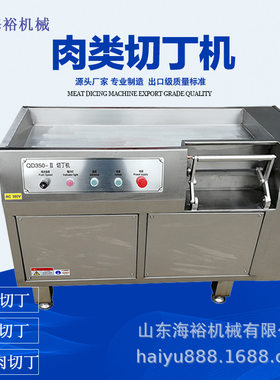 商用鱿鱼丁切丁机械 不锈钢牛肉粒切丁机 全自动鲜猪肉肥肉切丁机