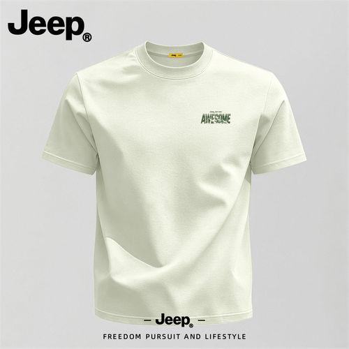 Jeep吉普夏季纯棉大码短袖T恤男