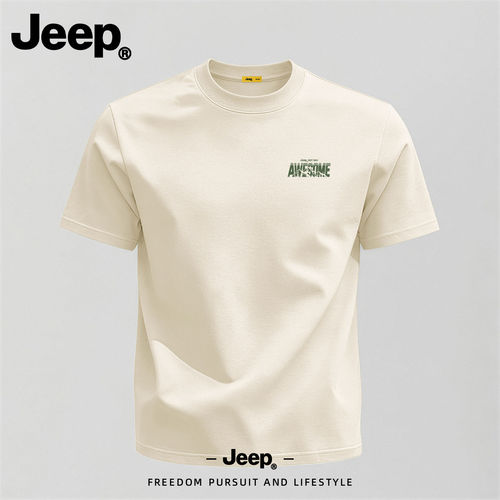 Jeep吉普夏季纯棉大码短袖T恤男
