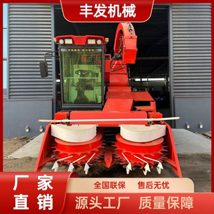 青饲料收获机水稻秸秆粉碎收割机饲料青贮切碎收集机厂家直发银合