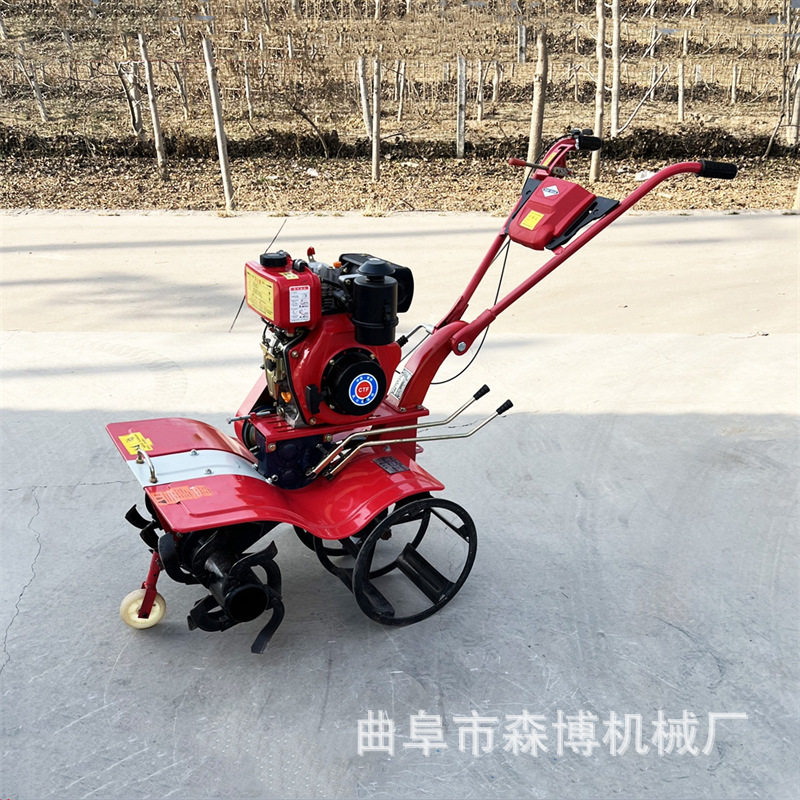 水旱打田旋耕机犁地机柴油大马力四驱微耕机手扶式农用开荒翻土机