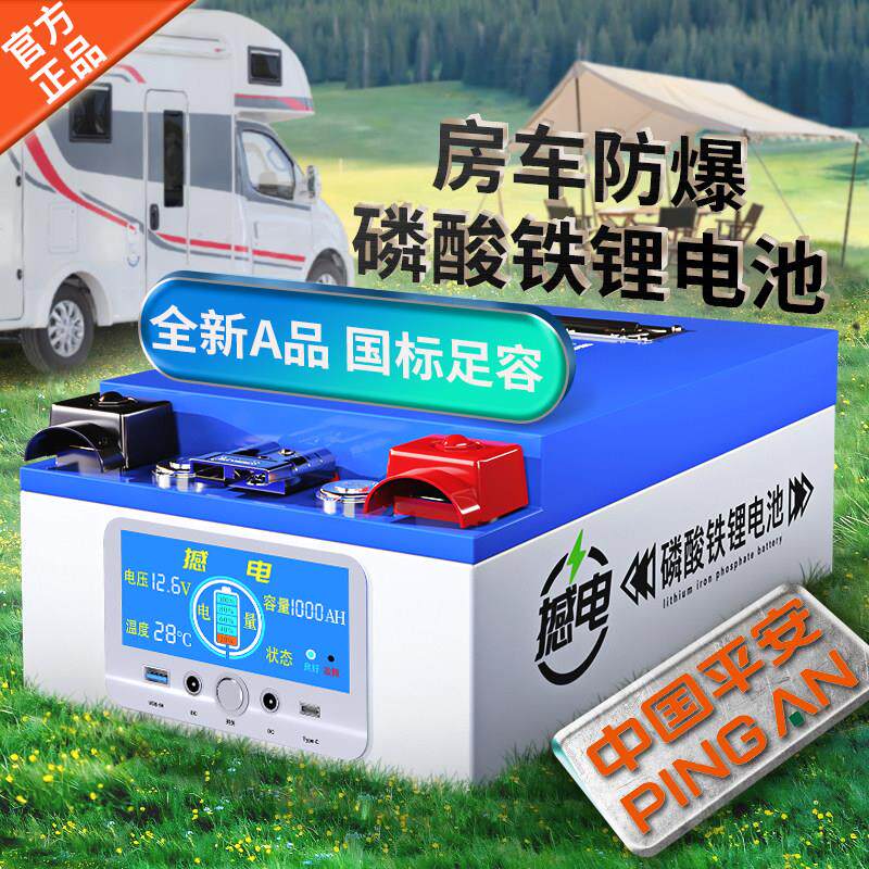 新款宁德磷容酸铁锂电池12v24v48伏大房车专用大单体芯GRQ1000电A