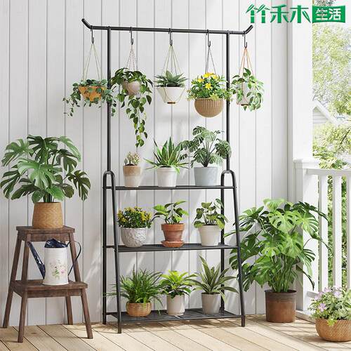 花架置物架多层铁艺阳户外庭院子多肉植物花架客JLHJB落台地式花