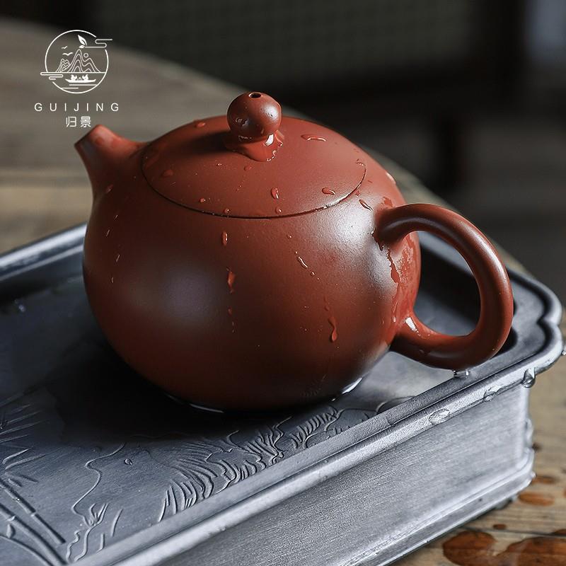 OOI归端景丨圆施丨潮州泥手拉壶紫砂壶泡茶壶手工西冲罐高原矿朱