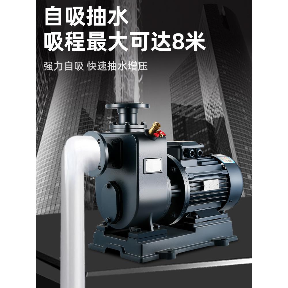 Zw自吸卧式3大管道无堵塞排污式泵80VKYD流量高扬程灌溉增压泵