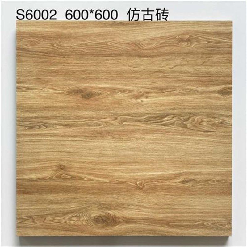 客厅卧室仿古木纹砖600x600厨房卫生间商铺 饭店地砖阳台防滑哑光