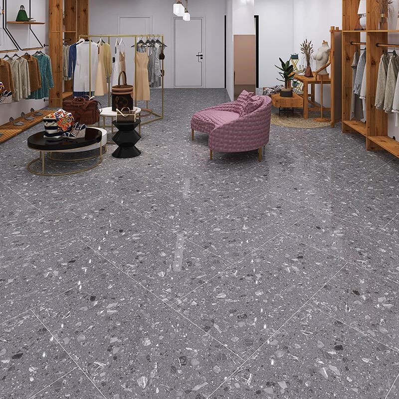 彩色水磨石瓷砖600x1200通体服装店客厅餐厅防滑地板砖灰色仿古砖