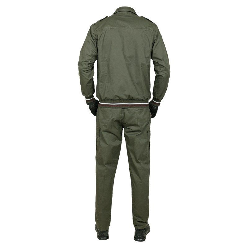 夏季薄款棉布衬衣套装劳保工作服男建筑宽松电焊汽修透气耐烫工装