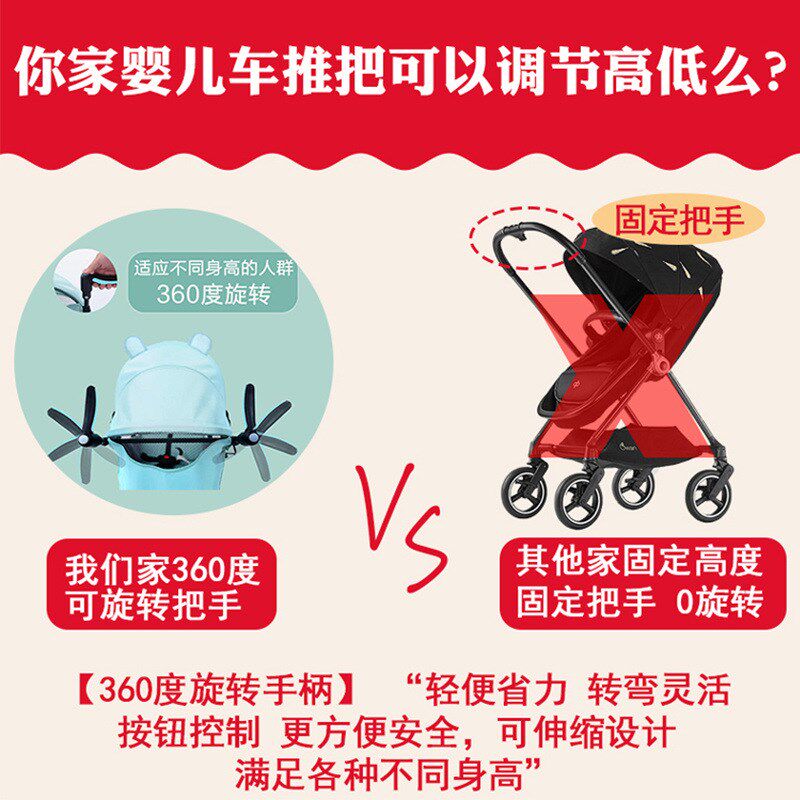 婴儿车轻便童车宝宝推车折叠简易可坐可躺超轻婴儿推车夏款透气厂