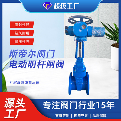 电动明杆闸阀 软密封闸阀 球墨铸铁材质 工厂天津Z941X-10/16Q