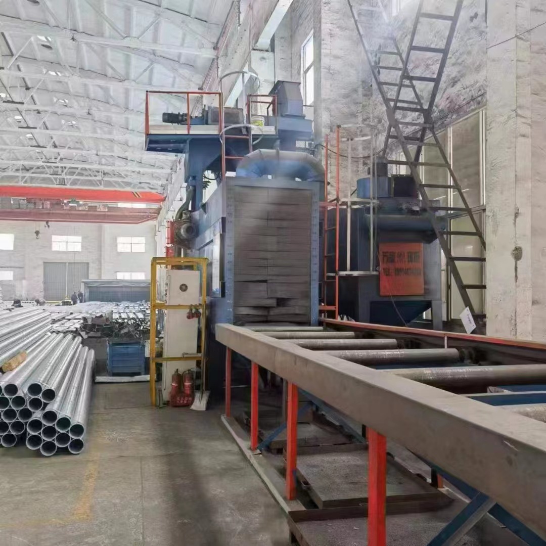 型钢型材通过式抛丸机 网带式抛丸机钢板内外壁除锈喷砂机