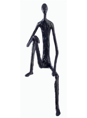 简约现代样板房摆件金属抽象铸铁艺人物书架装饰架雕塑冷淡风摆设