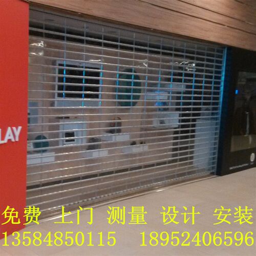 卷帘门苏州c 水晶卷闸门 商场店铺透明卷帘门 PVC亚克力板卷帘门