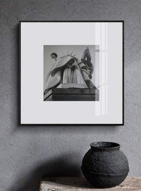 铝合金相框黑色i现代装裱画框摄影展览窄边方形金属框照片墙装饰