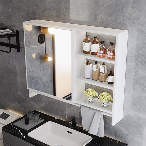 壁挂式浴室镜柜卫生n间洗漱台厕所梳妆镜台挂墙式化妆镜置物收纳