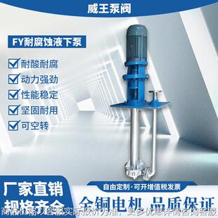 FY液下泵精品机械食品包退保证耐腐蚀双管不锈钢液下泵 40FY