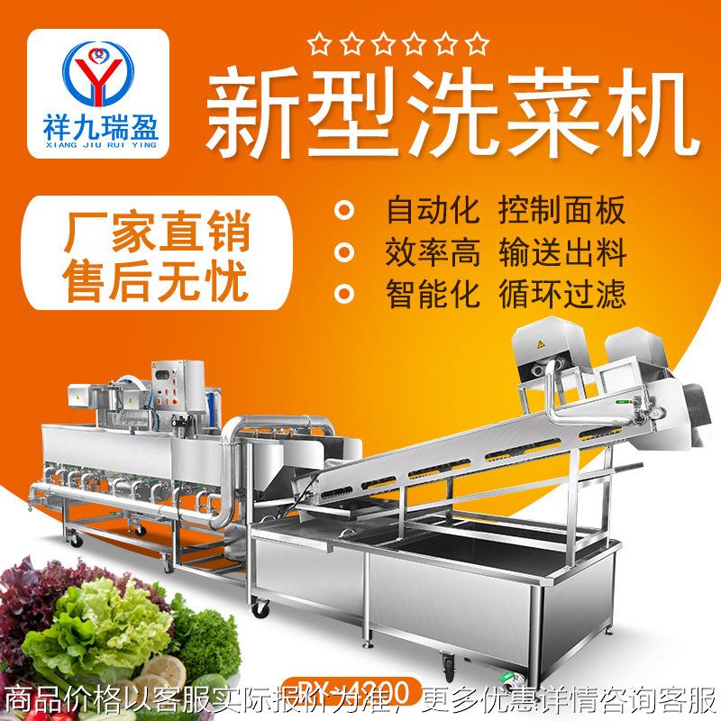 台湾喷砂新款芹菜清洗机自动循环水加臭氧清洗设备食堂蔬菜洗菜机