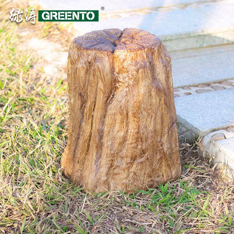 民宿园林景观原生态仿木桩小品灯发光树桩仿真树脂木桩灯