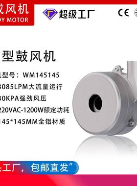 WM145145-220V大风力风机1200W无刷直流离心高压鼓风机伟成包邮