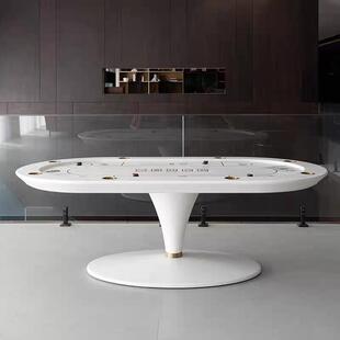 高端德州扑克桌多人德扑竞技桌面筹码棋牌室别墅会所豪宅德州桌子