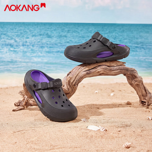 奥康洞洞鞋男士凉鞋休闲两穿