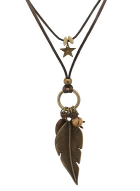 新中式禅意羽毛长款毛衣链