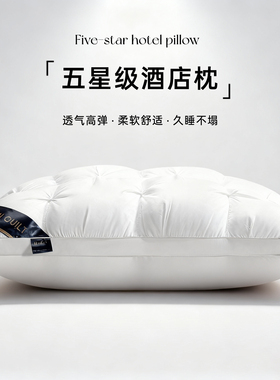 五星级酒店枕头枕芯套装一对不塌陷不变形家用护颈椎助睡眠枕头芯