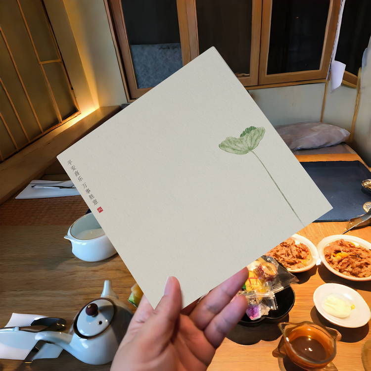 xyf22商务风简约古风国风手写空白卡片超大厚600g艺术纸卡片定制