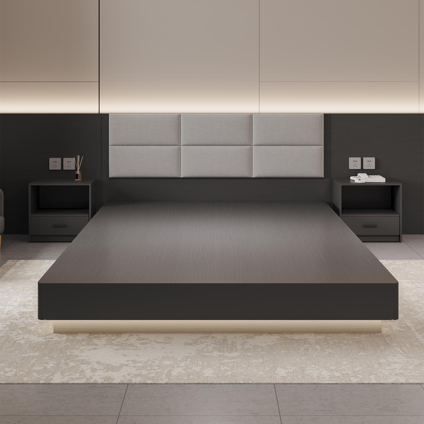 酒店专用床宾馆家具标间全套民宿客房双床全季五星级高端定制床箱