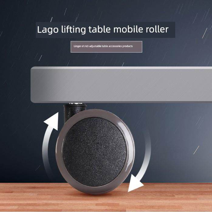 乐歌螺杆静音滚轮桌子转向轮轱辘滑轮刹车家具万向轮配件轮子通用